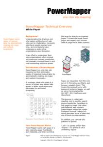 PowerMapper one-click site mapping PowerMapper Technical Overview White Paper