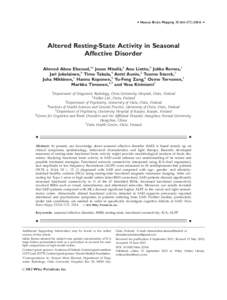 Altered restingstate activity in seasonal affective disorder