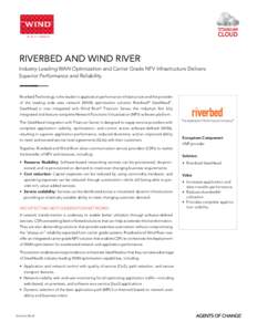 TITANIUM  CLOUD RIVERBED AND WIND RIVER Industry-Leading WAN Optimization and Carrier Grade NFV Infrastructure Delivers