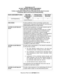 AP1000® Generic Design Assessment Resolution Plan