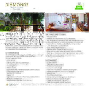 LOCATION Set on the east coast of Zanzibar on the Kiwengwa shoreline, Diamonds Mapenzi Beach perfectly blends in the natural environment of the surrounding landscape, covering an area of 4 hectares blessed with a long wh