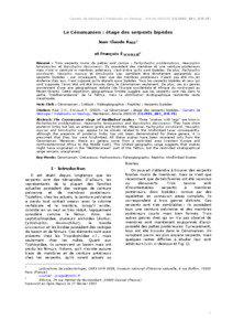 Carnets de Géologie / Notebooks on Geology - Article[removed]CG2003_A01_JCR-FE)  Le Cénomanien : étage des serpents bipèdes