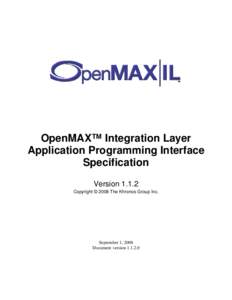 The OpenMAX Integration Layer Specification