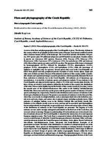Preslia 84: 505–573, Flora and phytogeography of the Czech Republic Flóra a fytogeografie České republiky