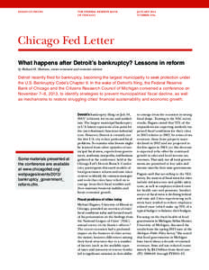 What happens after Detroit’s bankruptcy? Lessons in reform;