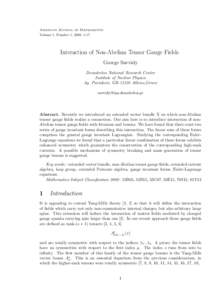 Armenian Journal of Mathematics Volume 1, Number 1, 2008, 1-17 Interaction of Non-Abelian Tensor Gauge Fields George Savvidy Demokritos National Research Center