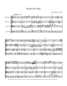 Reverie for Viols Martha Bishop, Sept. 2009  Treble Viol 1   