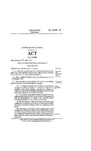 GOVERNMENT OF ZAMBIA  ACT No. 7 of 1997 Date of assent: 12th April, 1997 An Act to amend the Control of Goods Act
