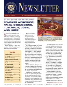 Newsletter Volume 21, Number 2  The Quarterly Newsletter of The Institute of Navigation