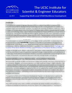 OVERVIEW  DESIGN RATIONALE OF THE PROFESSIONAL DEVELOPMENT PROGRAM A WIN–WIN RELATIONSHIP: ISEE’S PDP AND AWI