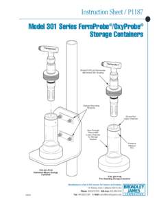 Instruction Sheet / P1187 Model 301 Series FermProbe®/OxyProbe® Storage Containers Fermprobe ®  Fermprobe ®