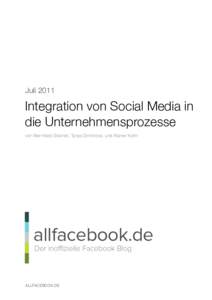 JuliIntegration von Social Media in die Unternehmensprozesse von Bernhard Steimel, Tanya Dimitrova, und Rainer Kolm