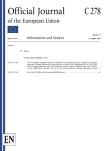 Official Journal  C 278 of the European Union ★