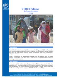 UNHCR  UNHCR Pakistan Th e UN Refugee Agen cy