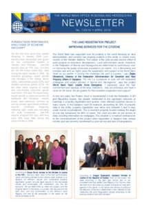THE WORLD BANK OFFICE IN BOSNIA AND HERZEGOVINA  NEWSLETTER No[removed] • APRIL[removed]THE LAND REGISTRATION PROJECT: