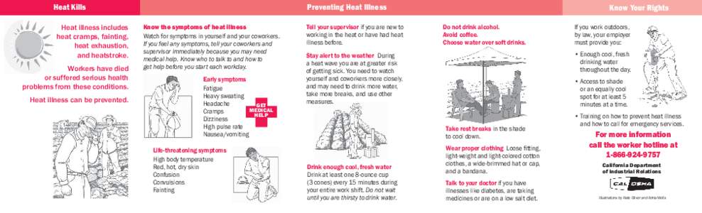 Preventing Heat Illness  Heat Kills Heat illness includes heat cramps, fainting, heat exhaustion,