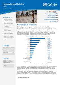 Humanitarian Bulletin Haiti Issue 18 | 1 June 2012 In this issue Humanitarian financing P.1