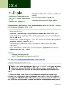 H-Diplo Article Review Forum