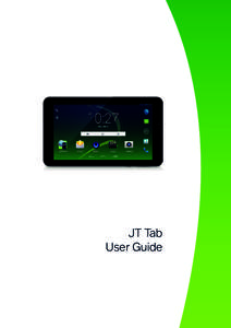 JT Tab User Guide Page 1  Content