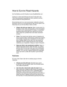 Microsoft Word - How to Survive Road Hazards.doc