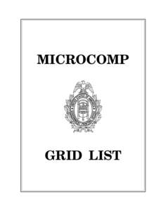 MICROCOMP  GRID LIST MICROCOMP Microgrd.001