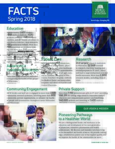 FACTS Spring 2018 Education Approximately 1,400 students (949 medical students, >370