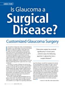 cover story  Is Glaucoma a Surgical Disease?