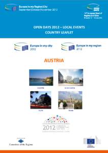 OPEN DAYS 2012 – LOCAL EVENTS COUNTRY LEAFLET AUSTRIA  Carinthia