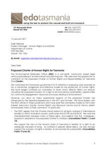 Microsoft Word[removed]Charter of Human Rights -  EDO Submission