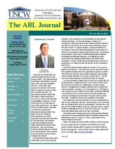 University of North Carolina Wilmington Cameron School of Business Accountancy and Business Law  The ABL Journal