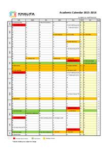 Academic Calendarsubject to modification) JUL  JUN