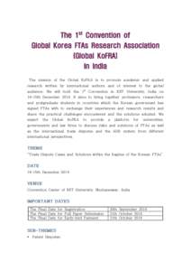 The 1st World Congress of Korea FTA Research Association