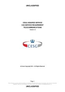 CAS-T Service Requirement v1.0 October 2013