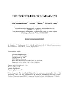 The Expected Utility of Movement