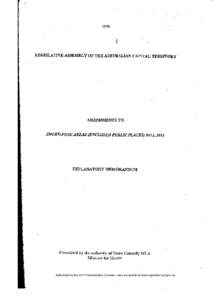 1994  LEGISLATIVE ASSEMBLY OF THE AUSTRALIAN CAPITAL TERRITORY AMENDMENTS TO
