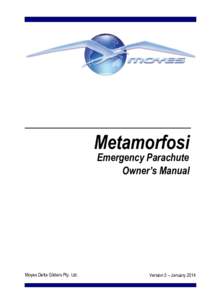 Metamorfosi  Emergency Parachute Owner’s Manual  Moyes Delta Gliders Pty. Ltd.