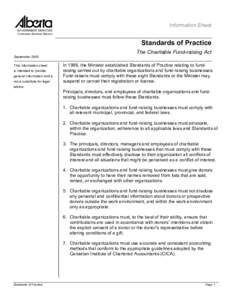 Information Sheet - Standards of Practice