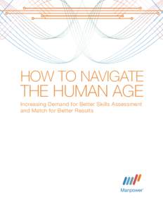 HOW TO NAVIGATE  THE HUMAN AGE Increasing Demand for Better Skills Assessment and Match for Better Results