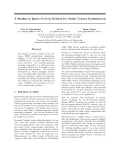 A Stochastic Quasi-Newton Method for Online Convex Optimization  Nicol N. Schraudolph Jin Yu
