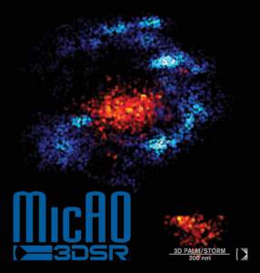 MicAO 3DSR, an adaptive optics plug-and-play accessory for your PALM/STORM microscope By breaking the diffraction limit, Photo-Activated Localization Microscopy (PALM) and Stochastic Optical Reconstruction Microscopy (S
