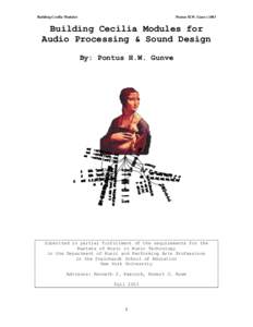 Building Cecilia Modules for Audio Processing & Sound Design