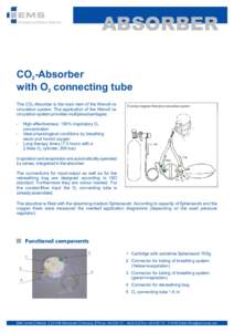 ABSORBER CO2-Absorber with O2 connecting tube The CO2-Absorber is the main item of the Wenoll recirculation system. The application of the Wenoll recirculation system provides multiple advantages: -