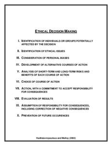Microsoft Word - Ethical Decision Making.doc