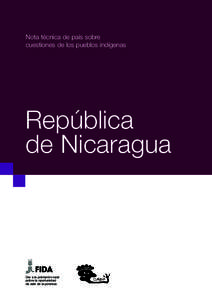 Nota técnica de país sobre cuestiones de los pueblos indígenas República de Nicaragua