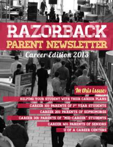 razorback  Parent newsletter Career EditionIn this issue: