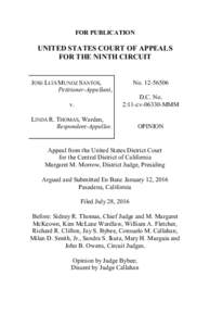 FOR PUBLICATION  UNITED STATES COURT OF APPEALS FOR THE NINTH CIRCUIT  JOSE LUIS MUNOZ SANTOS,