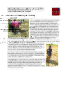 Global Multidimensional Poverty Index (MPI) – Case Studies from the Ground Rosaline – Far North Region, Cameroon Harvesting peanuts on the subsistence-level farm