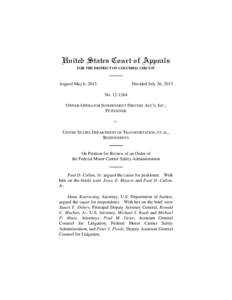 United States Court of Appeals FOR THE DISTRICT OF COLUMBIA CIRCUIT Argued May 6, 2013  Decided July 26, 2013