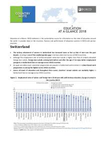 Education at a Glance: OECD Indicators is the authoritative source for information on the state of education around the world. It provides data on the structure, finances and performance of education systems in OECD and 