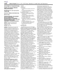 Federal Register / Vol. 71, NoFriday, December 29, Rules and Regulations DEPARTMENT OF TRANSPORTATION Pipeline and Hazardous Materials